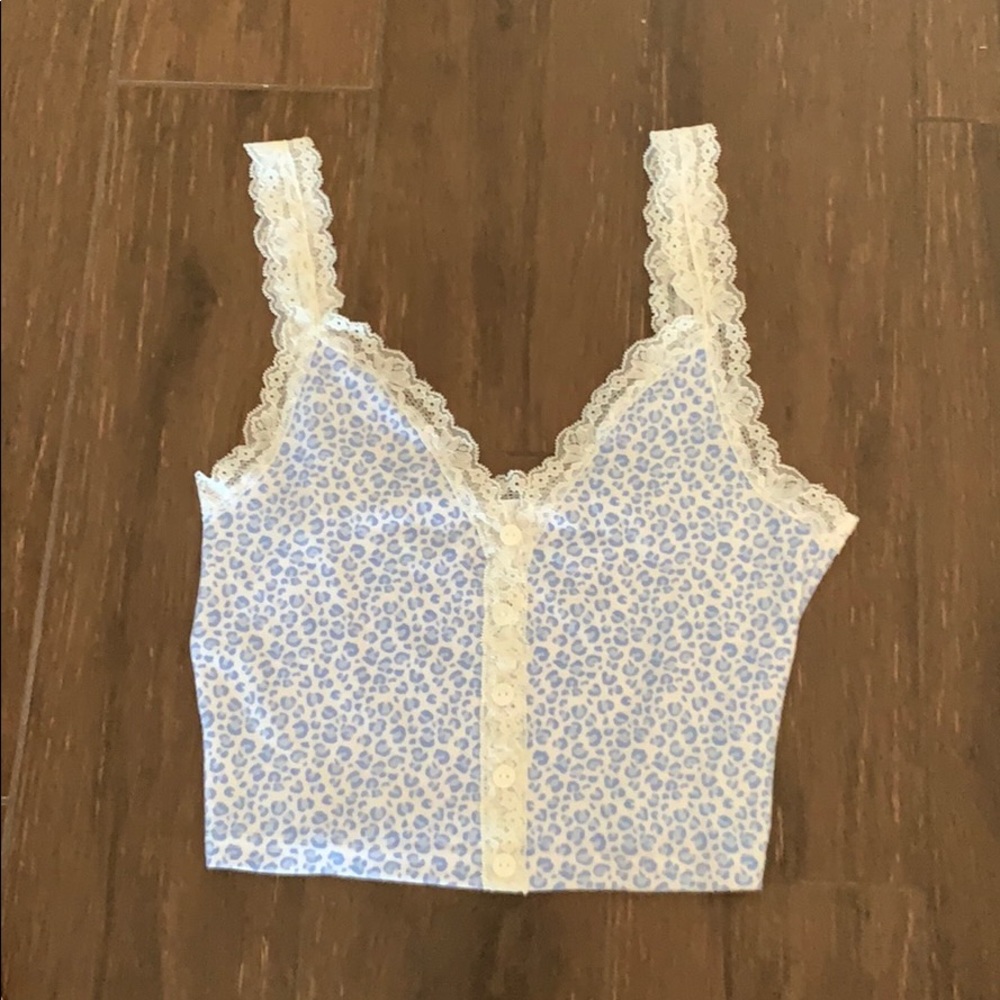 PacSun Me to We Angel Button Down Tank Top Size S